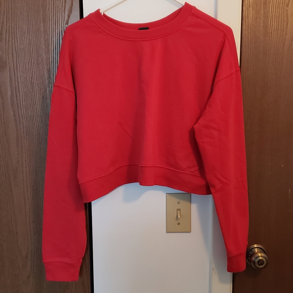 Wild Fable Red Crop Sweatshirt Sz L